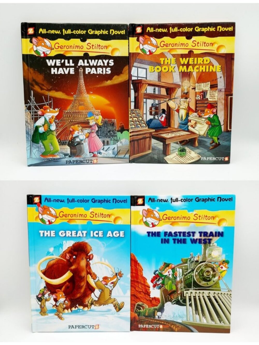 GERONIMO STILTON: Hardcover Full Color Graphic Novel Book Lot of 4